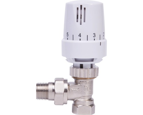 Thermostaatset, hoekvorm, 1/2 inch, wit