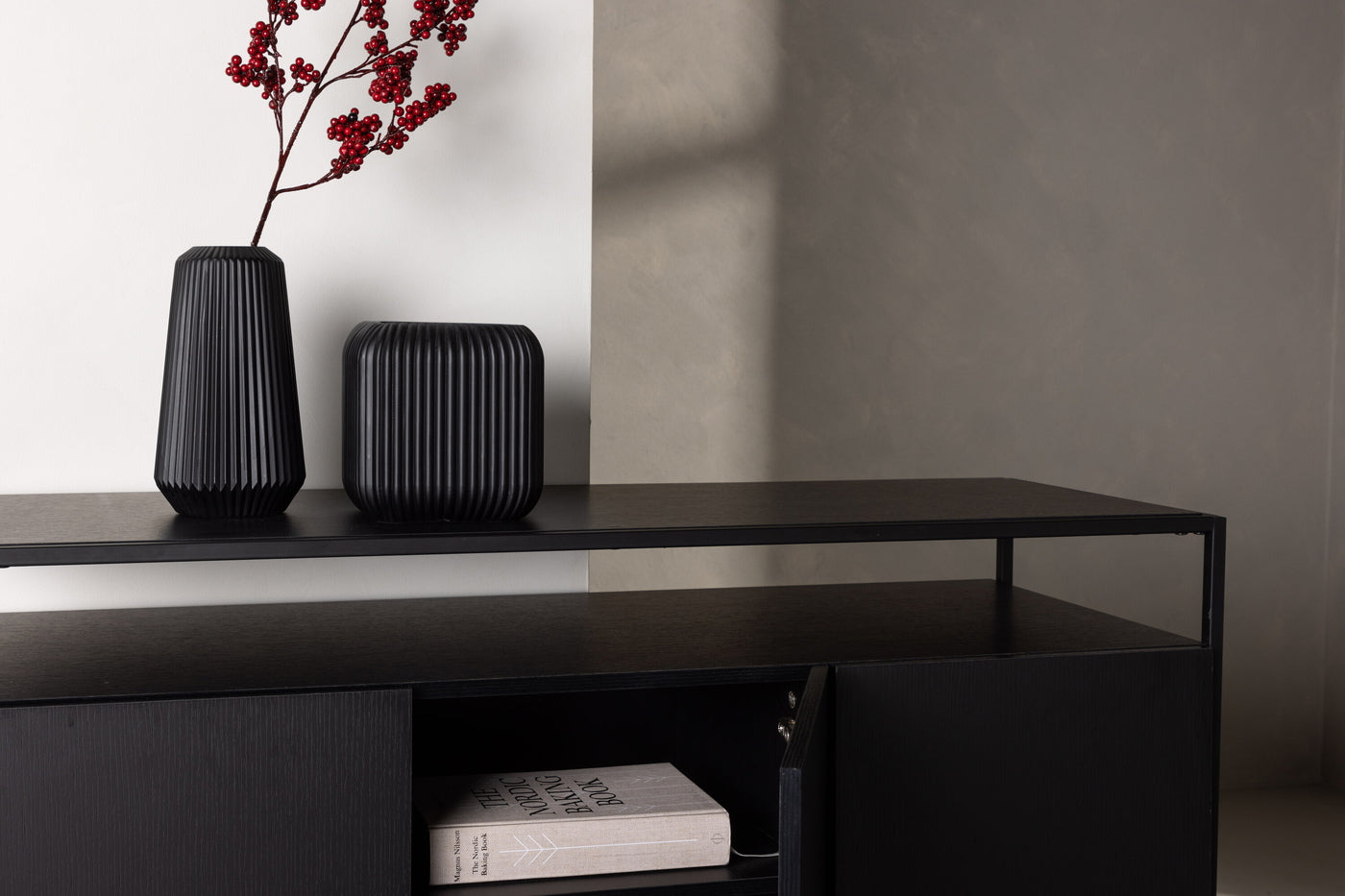 FjÃ´rd - Dressoir Zwart 120cm - MDF - Kingsport