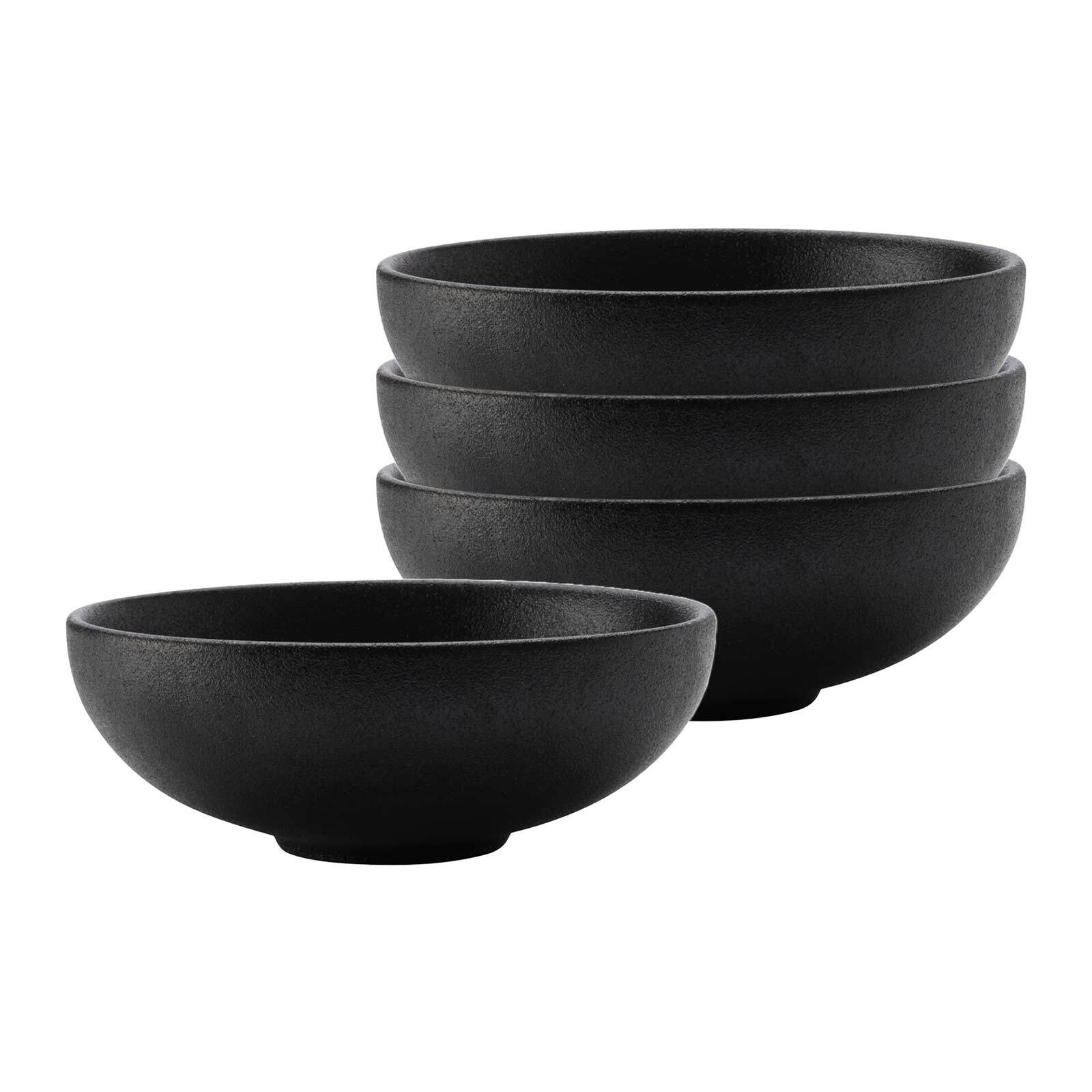 Maxwell & Williams Müslischalen Caviar Black ø 15,5 cm 4er Set