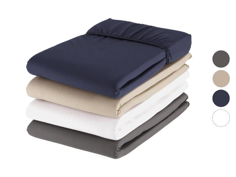 Percale hoeslaken 180-200 x 200 cm