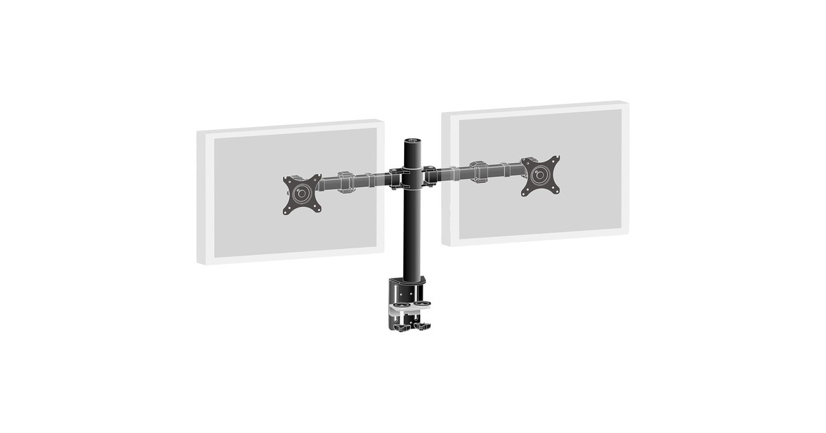 iiyamaDubbele bureausteun arm DS1002C-B1 monitorarm  (Zwart)