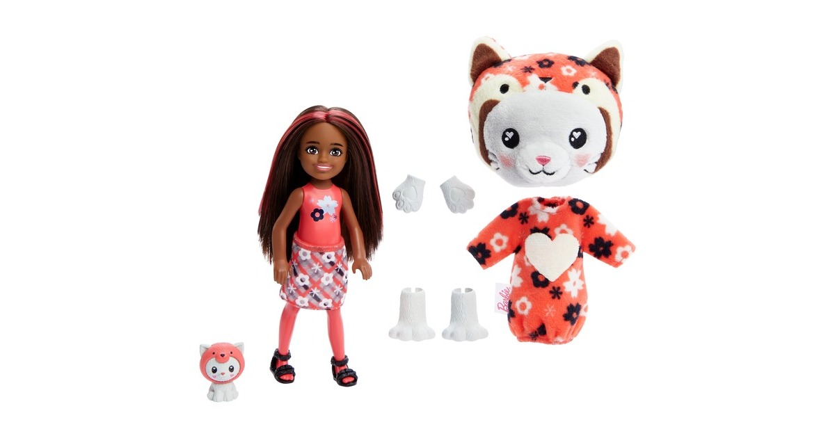 BarbieCutie Reveal Chelsea - Costume Cuties Serie - Kitty Red Panda Pop
