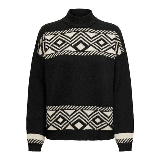 ONLY Victoria Striktrøje, Black, L