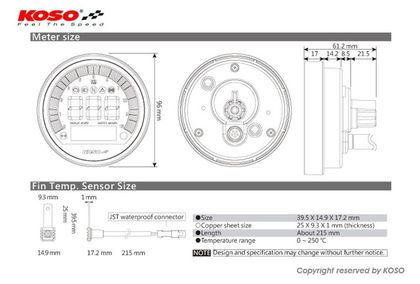 Compteur Koso digital DL-04