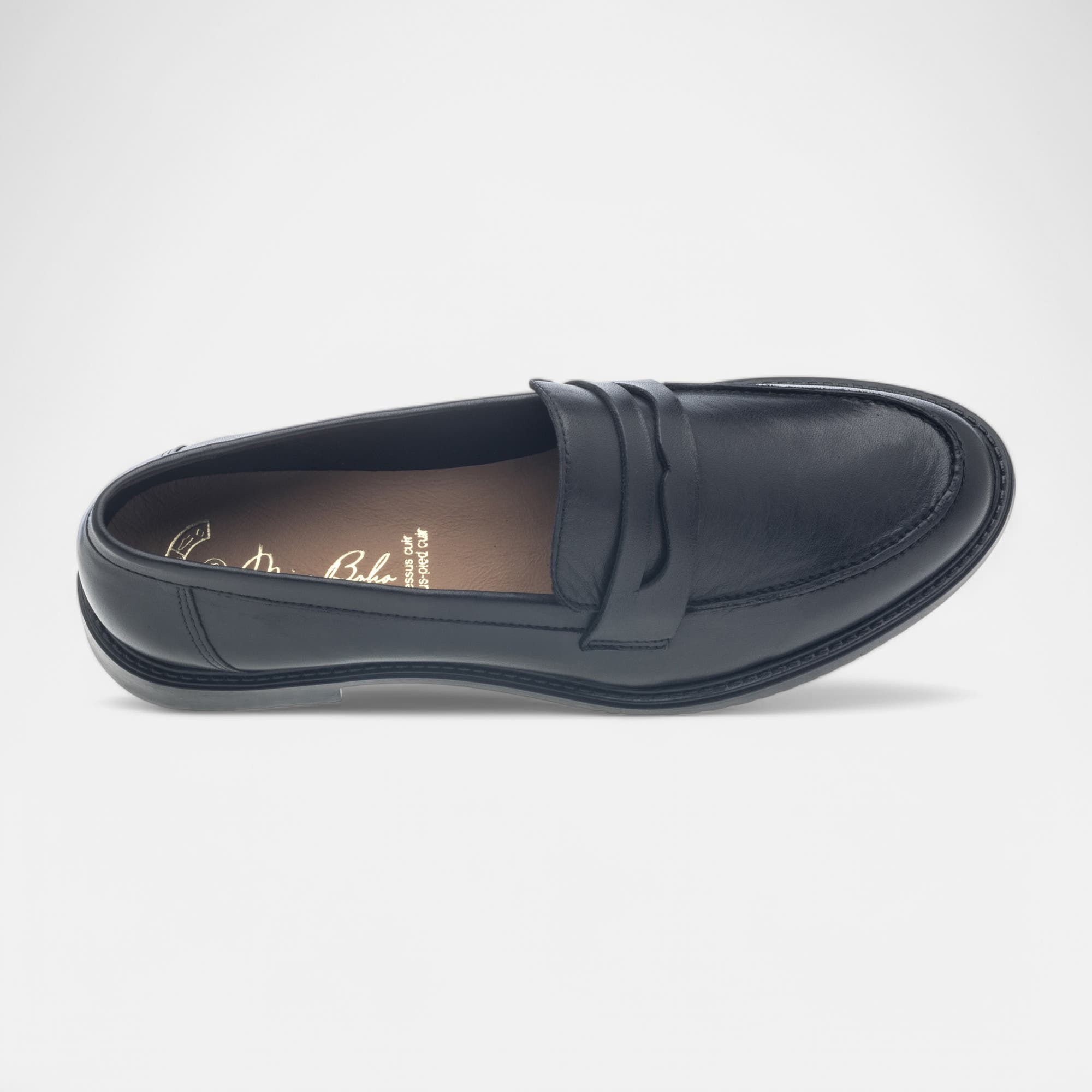 Mocassins Femme en cuir noir