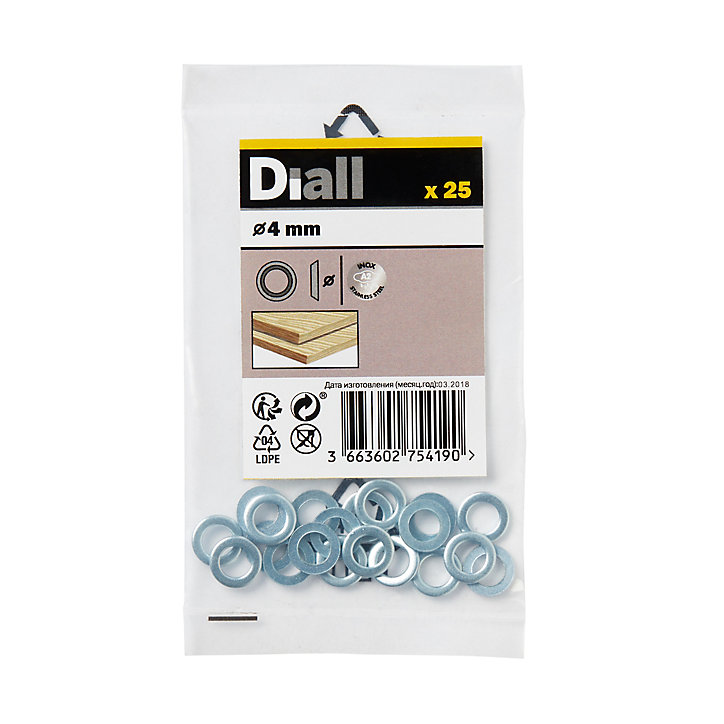 Rondelles cuvettes en acier inoxydable A2 ø 4mm - 25 pièces