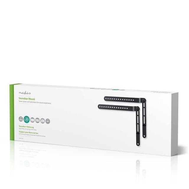 Nedis Soundbar Beslag | Kompatibel med: Universal | Fastmonteret på TV'et | 10 kg | Roterede | Stål | Sort