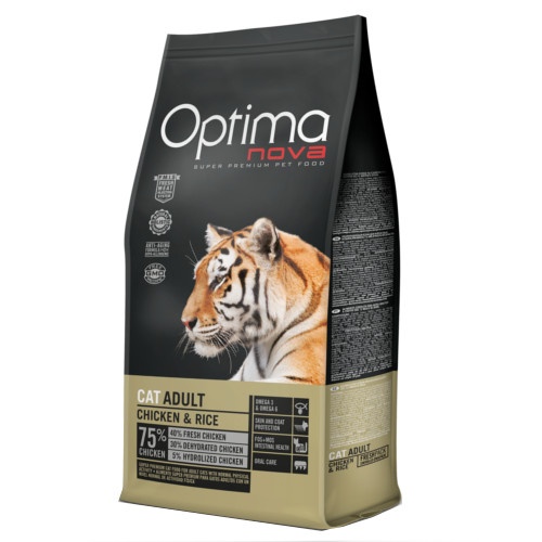Ração para gatos Optima Adult Nova sabor Frango e Arroz