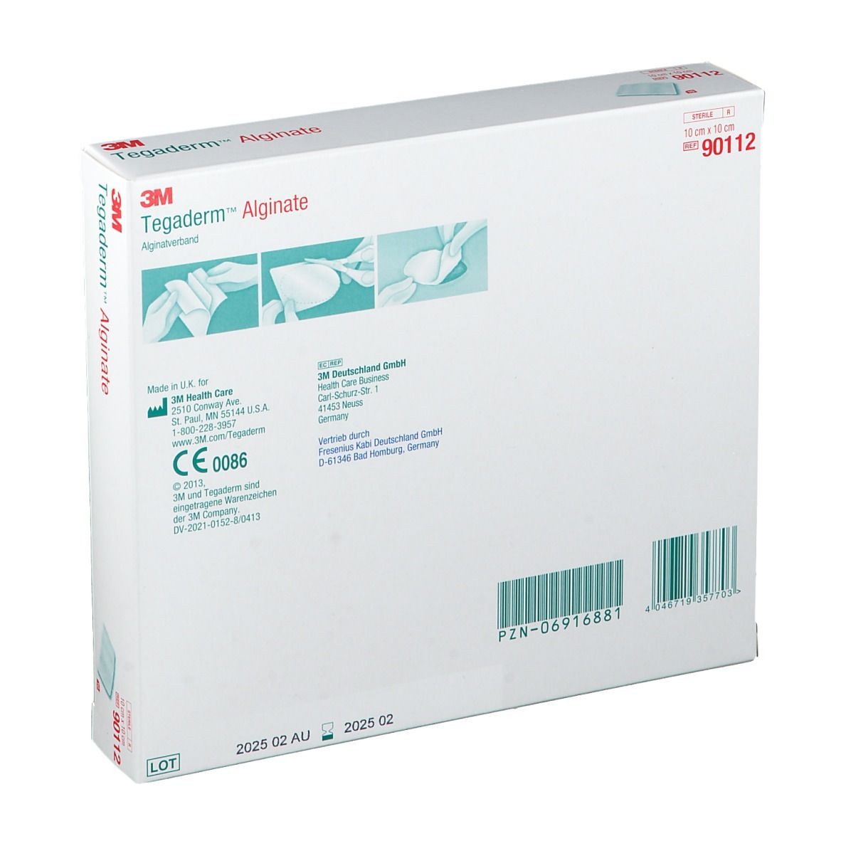 Tegaderm Alginate Kompresse 10 x 10 cm