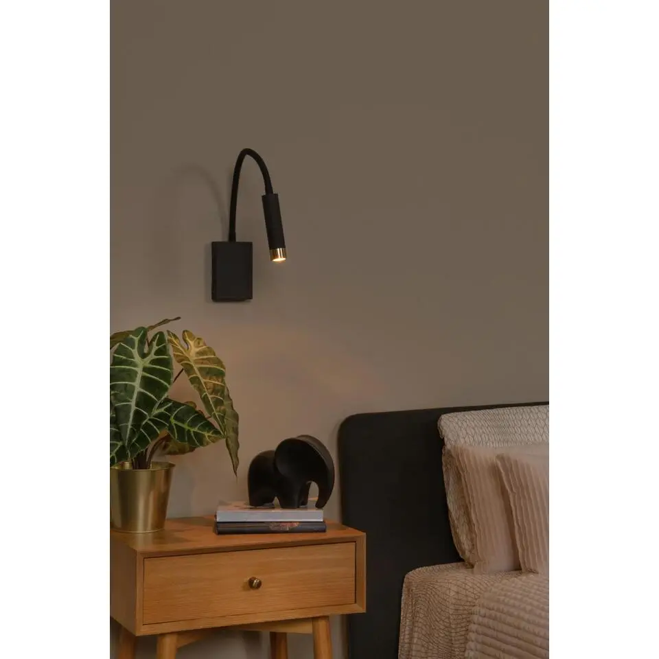 Lucide ALEC Wandspot - Zwart