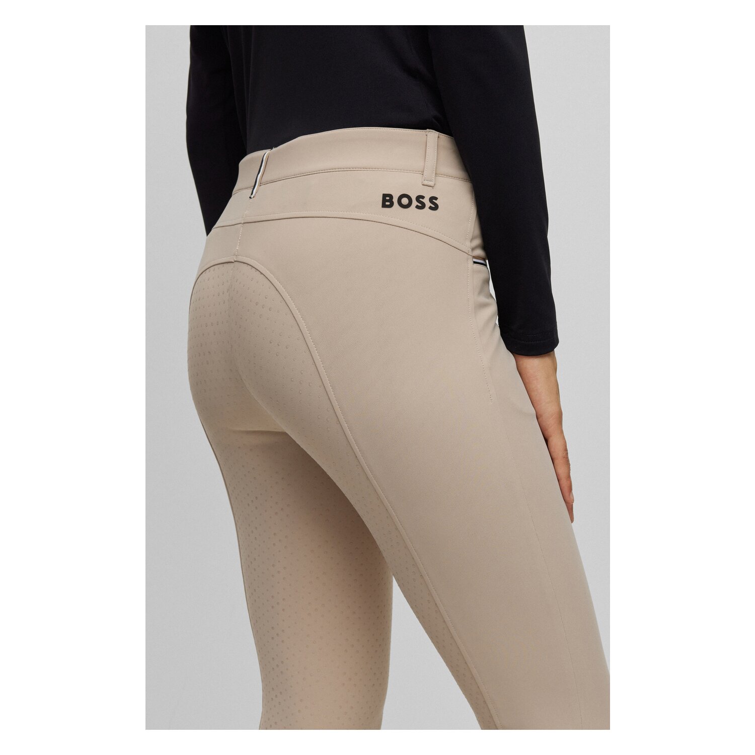 BOSS EQUESTRIAN Grip-Vollbesatz-Reithose Heather - beige