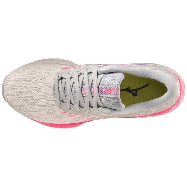 Chaussure running MIZUNO WAVE INSPIRE 19 W SNOW WHITE/HIGH/VIS PINK/P.PUNCH