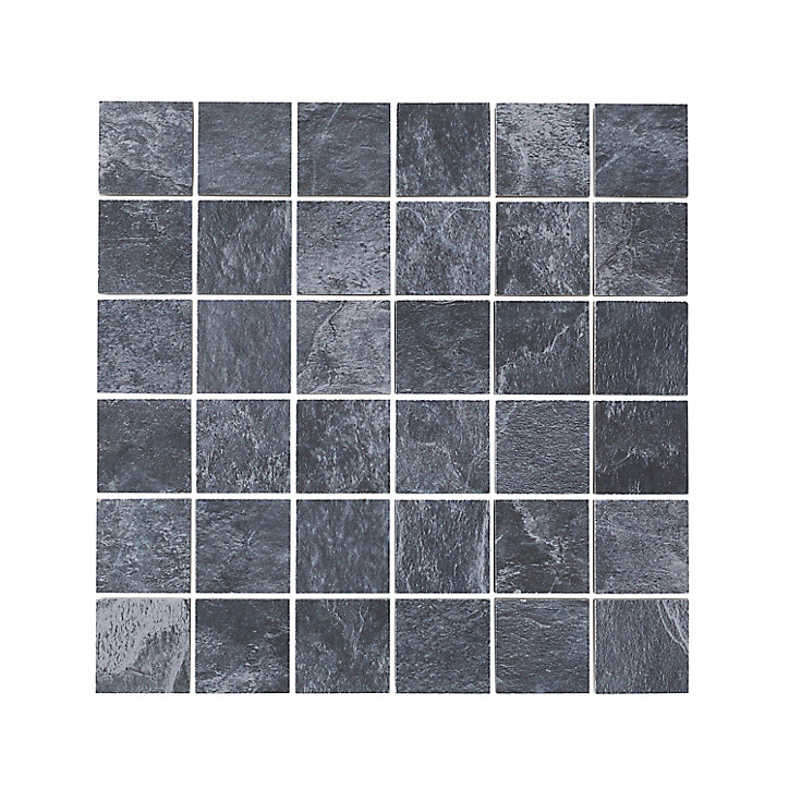 Mosaïque sol et mur anthracite 30 x 30 cm Shaded