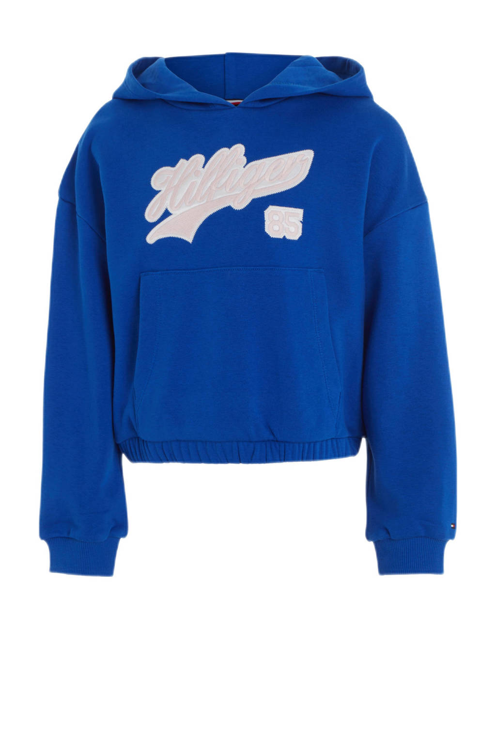 Tommy Hilfiger hoodie met tekst felblauw
