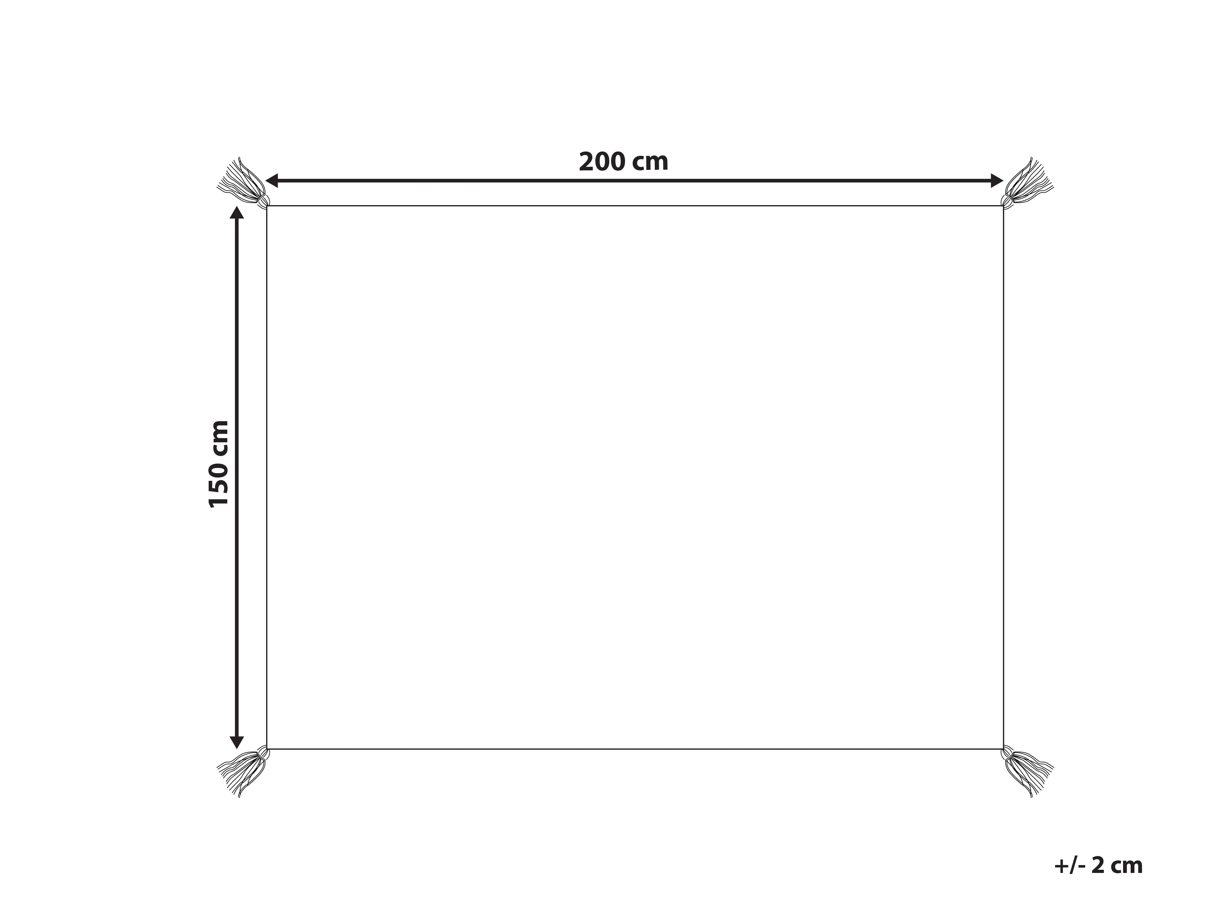 Picknickkleed BANDOWALI 150 x 200 cm Meerkleurig