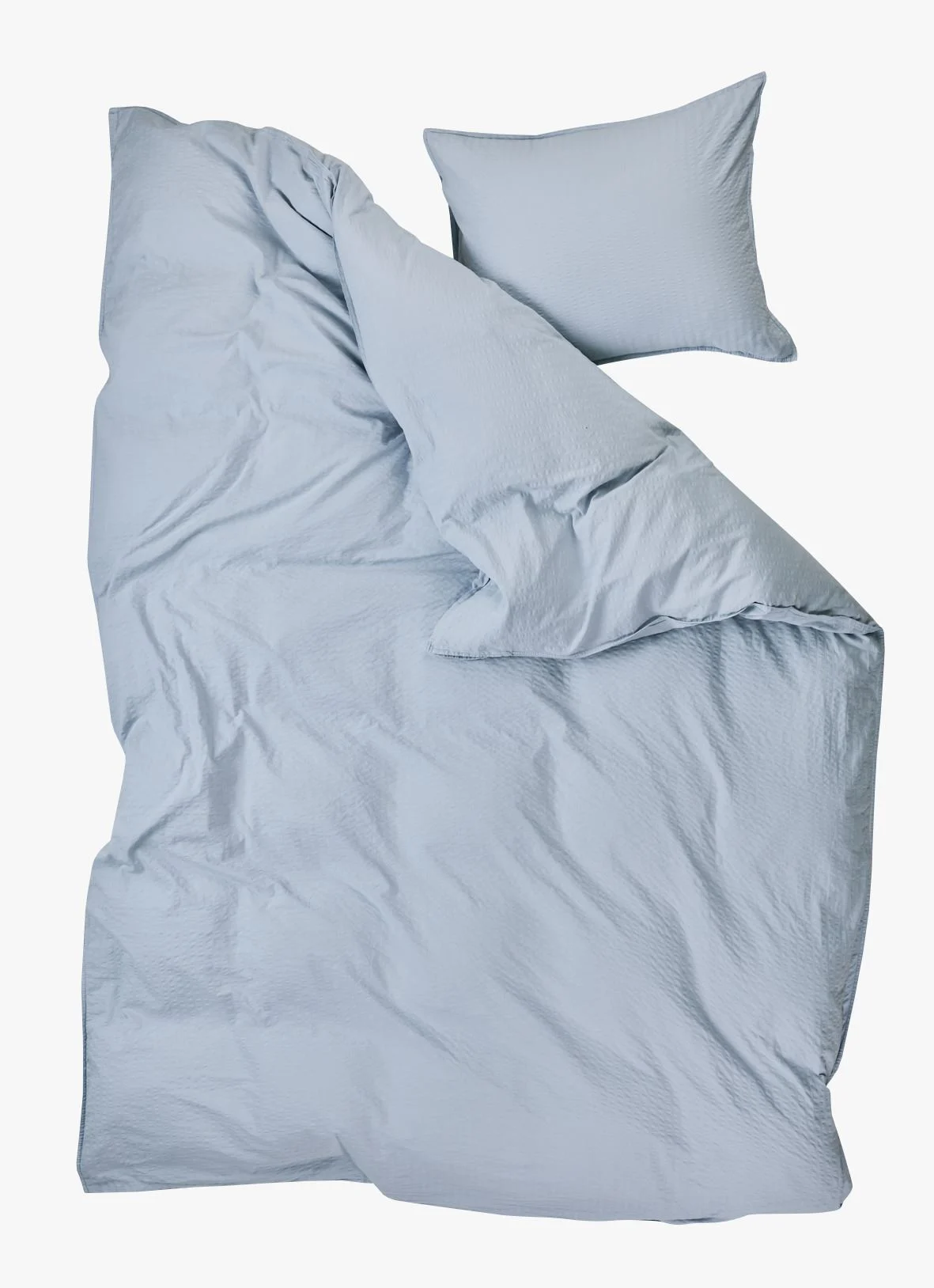 Krepp sengesett himmelblå - 140x220 cm
