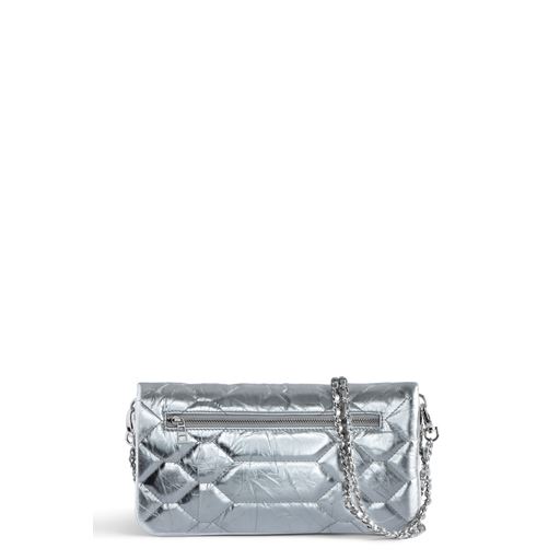 Zadig & Voltaire Rock Quilted Metallic Clutch, Sølv