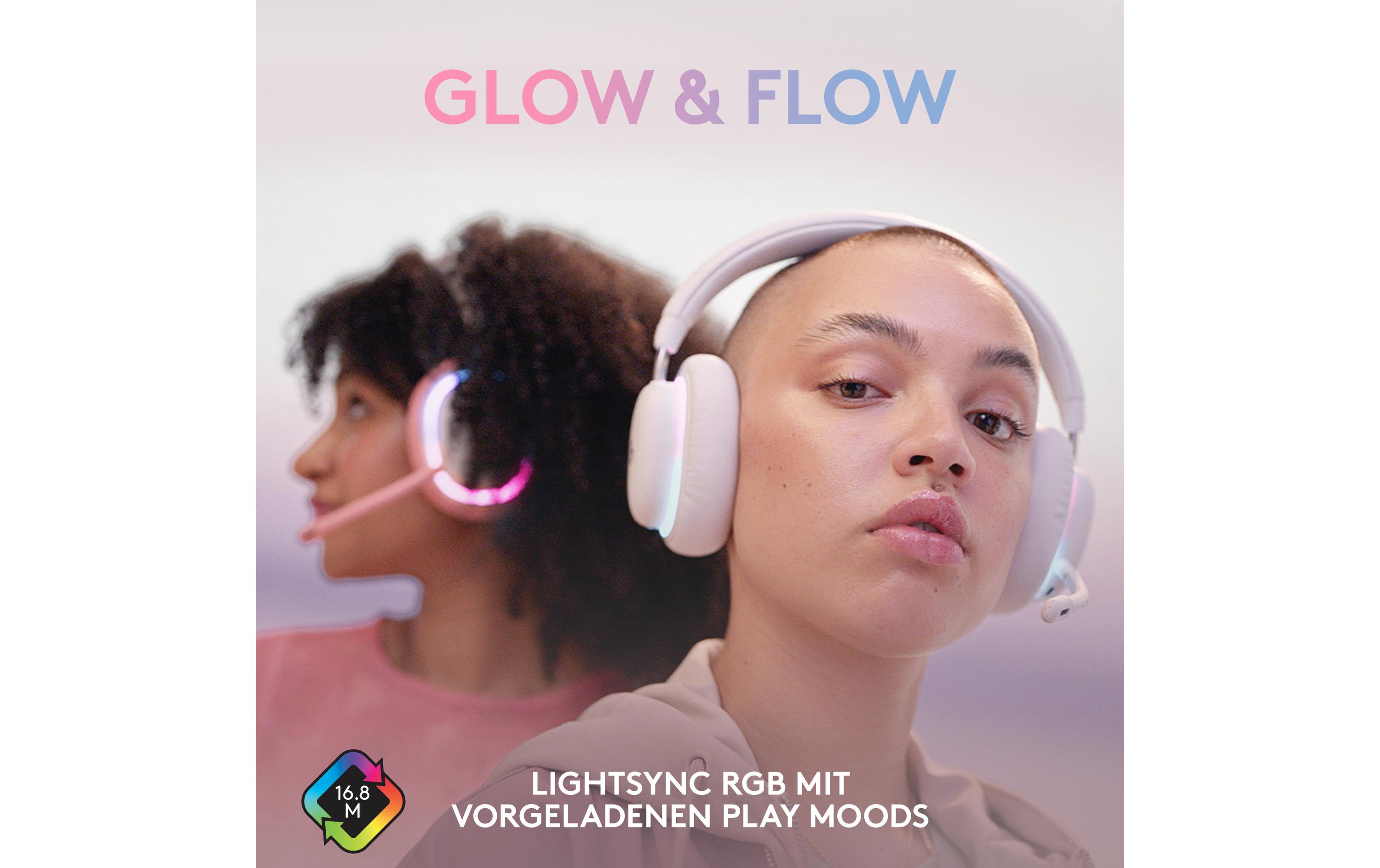 Headset G735 Weiss<br>Kabelloses Gaming-Headset mit Lightspeed-Empfänger und dezenter RGB-Beleuchtung