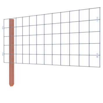 Gaas volgpakket tuinhek hardhout ca. 75 x 180 cm liggend