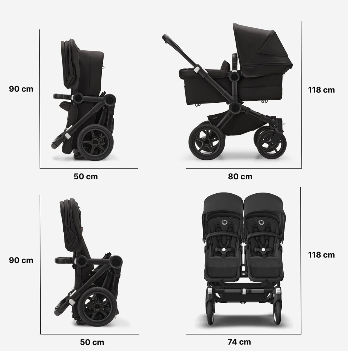 Bugaboo International BV Bugaboo Donkey 5 Twin Zwillingskinderwagen Komplett