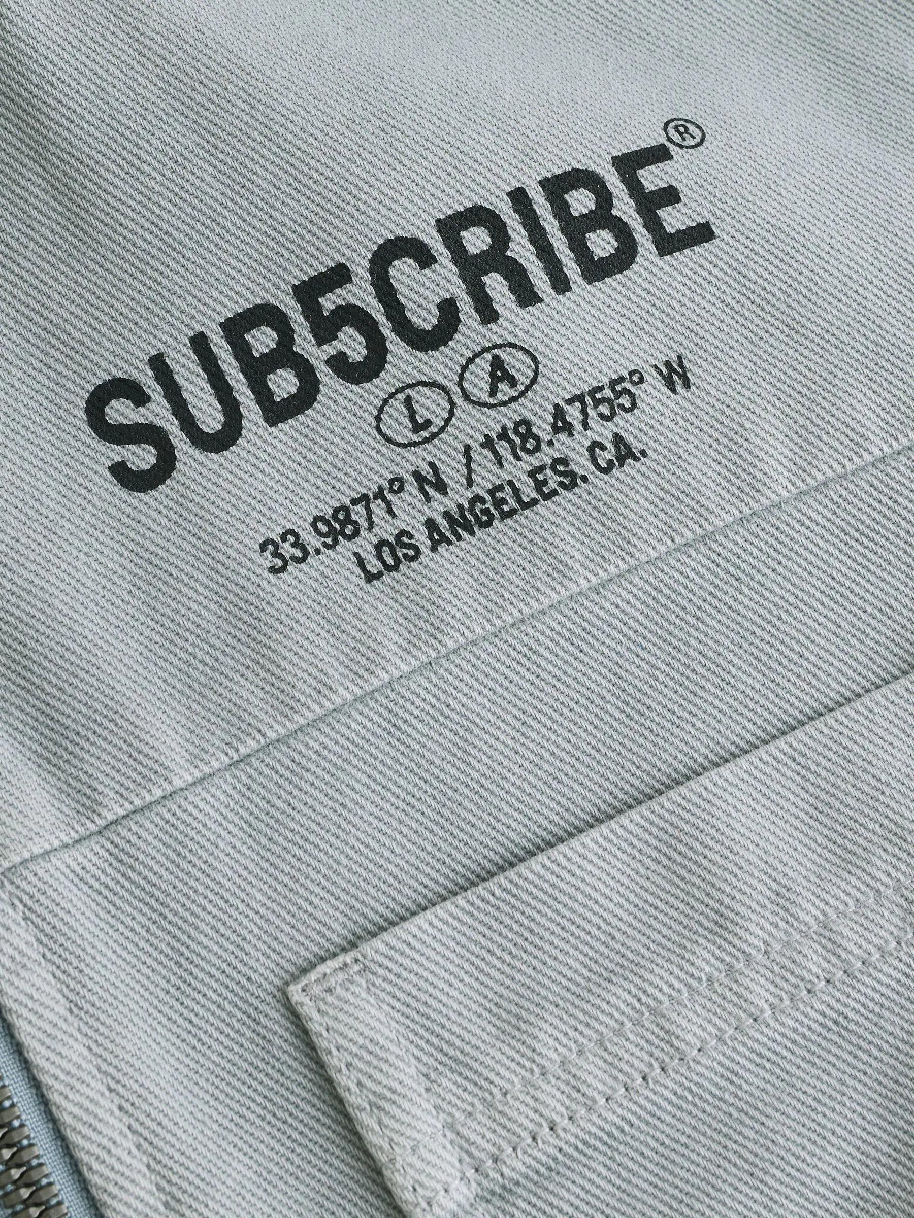 Grijs denim - Overshirt 100% Cotton Zip Through Hoodie (3-16yrs)