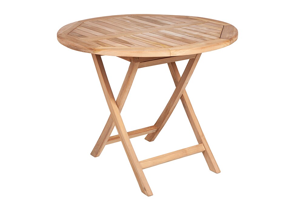 riess-ambiente Gartentisch EMPIRE TEAK - 90cm Teakholz rund klappbar Balkontisch Outdoor massiv