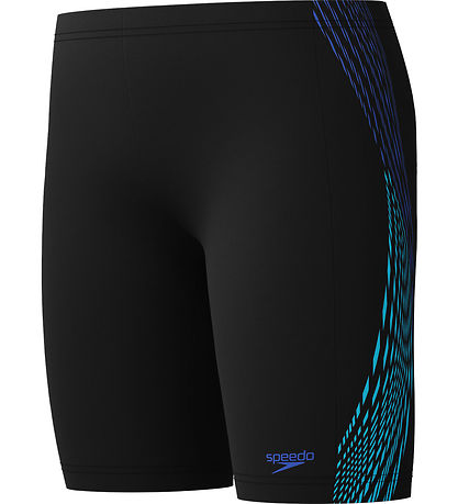 Speedo Badehose - Plastisol Placement Jammer - Schwarz m. Blau