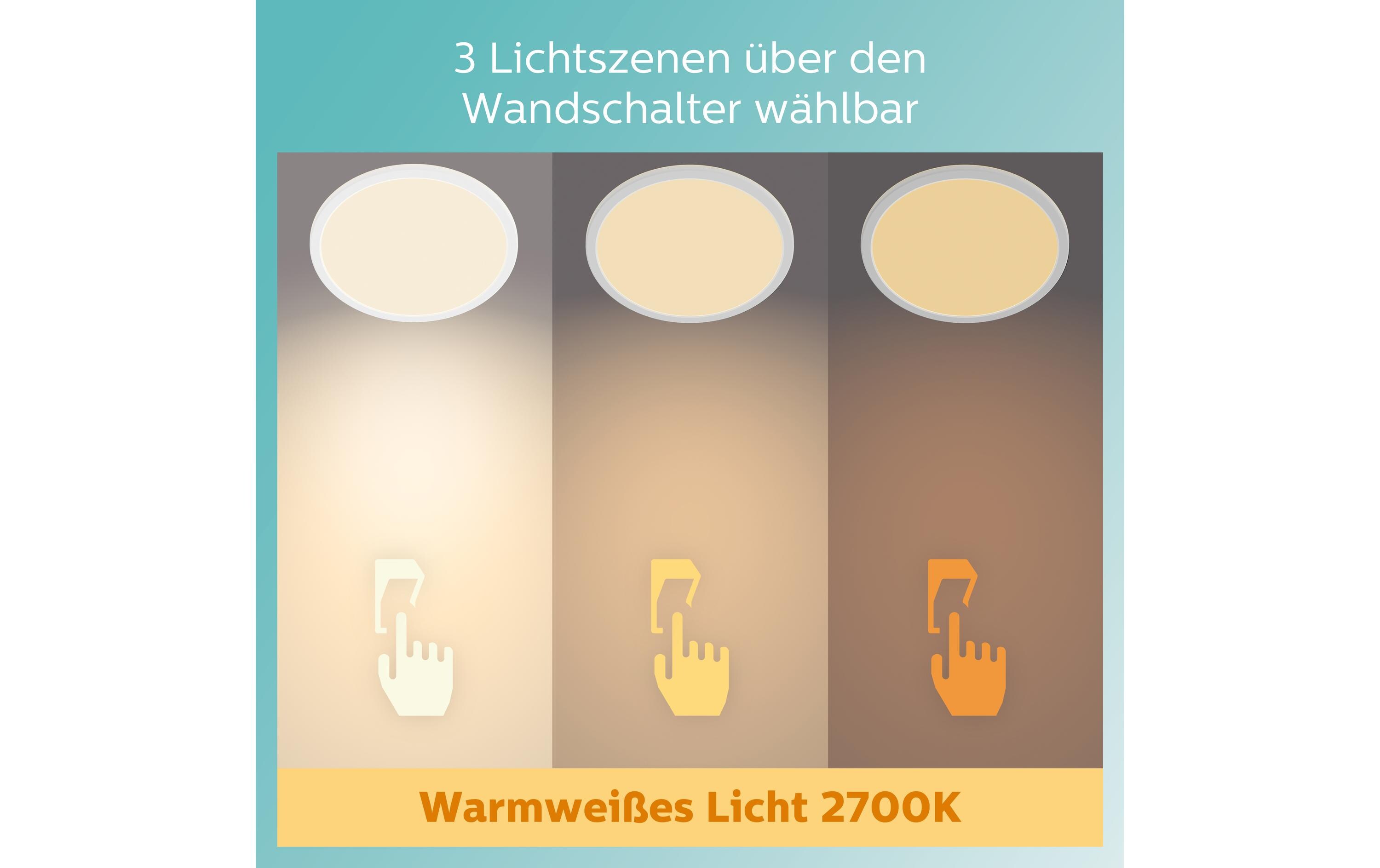 Deckenleuchte LED SceneSwitch CL550 IP44 1300 lm 2700K3-in-1 LED Leuchte zur Deckenmontage