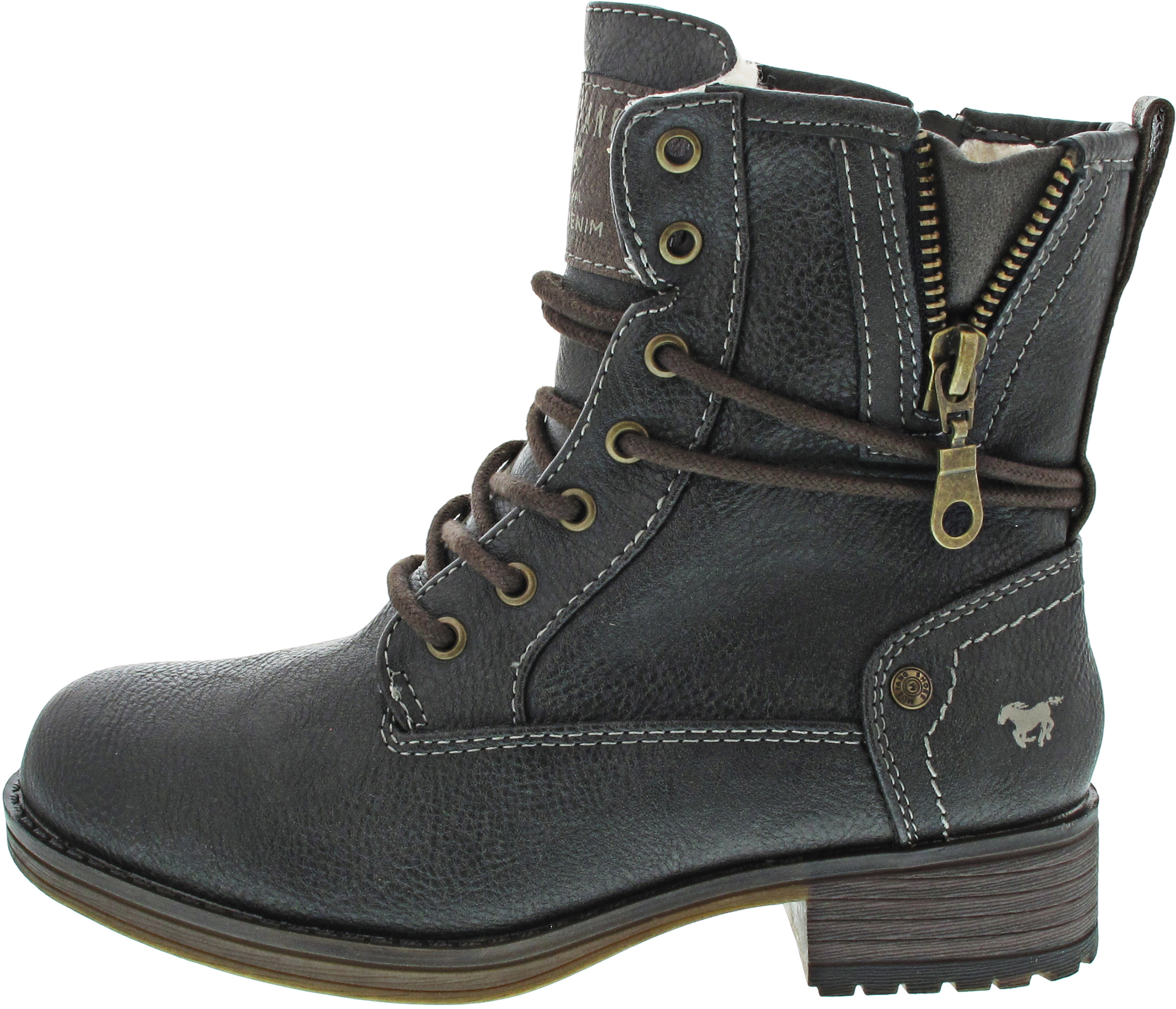 Mustang Schnürstiefel grau