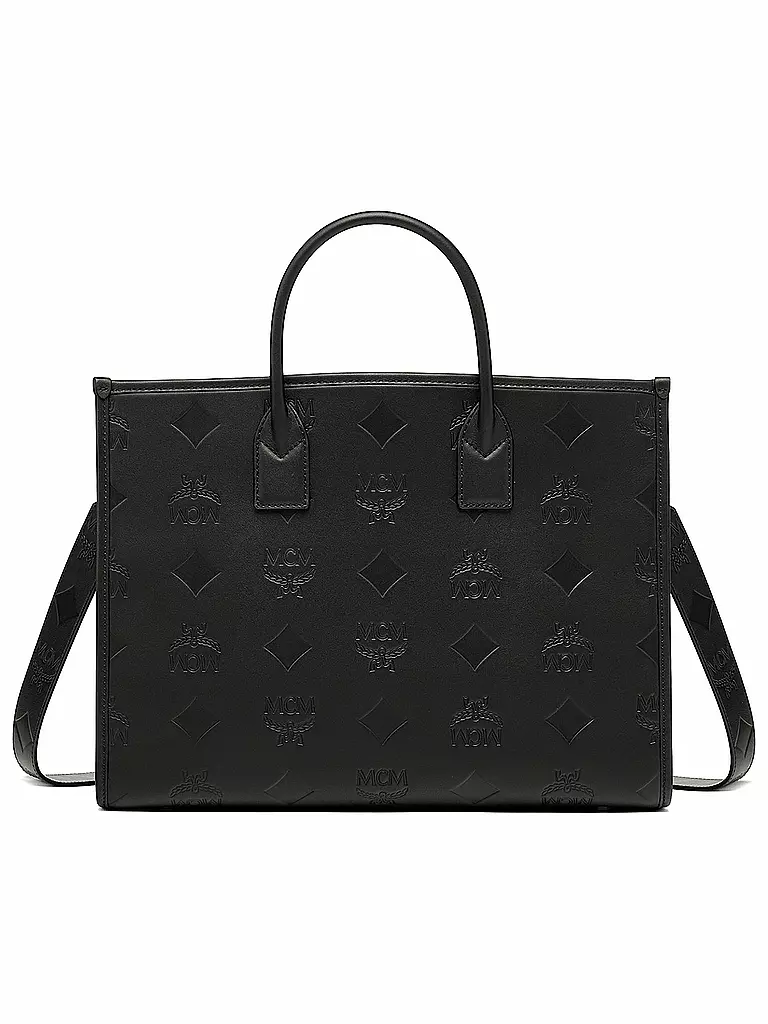 MCM Ledertasche - Tote Bag MÜNCHEN Large  schwarz
