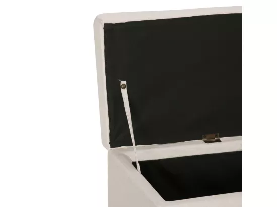 Banc avec compartiment de rangement 116 cm Crème Polyester