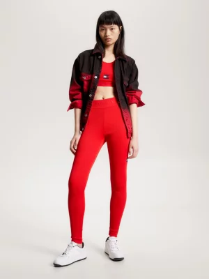 Leggings caneladas essenciais de comprimento total