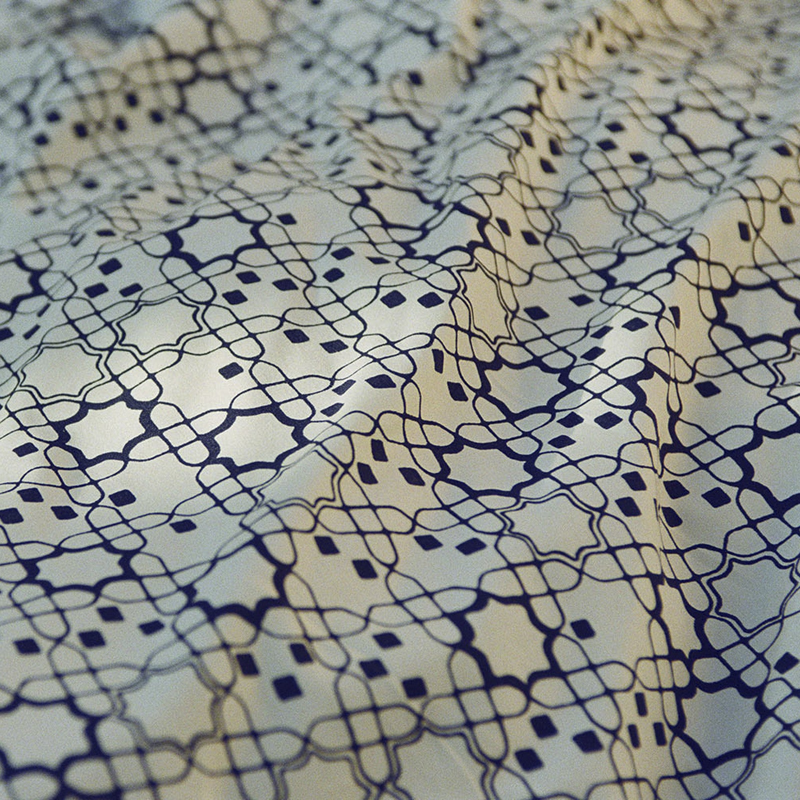 Duvetbezug MARRAKECH ecru/midnight blue