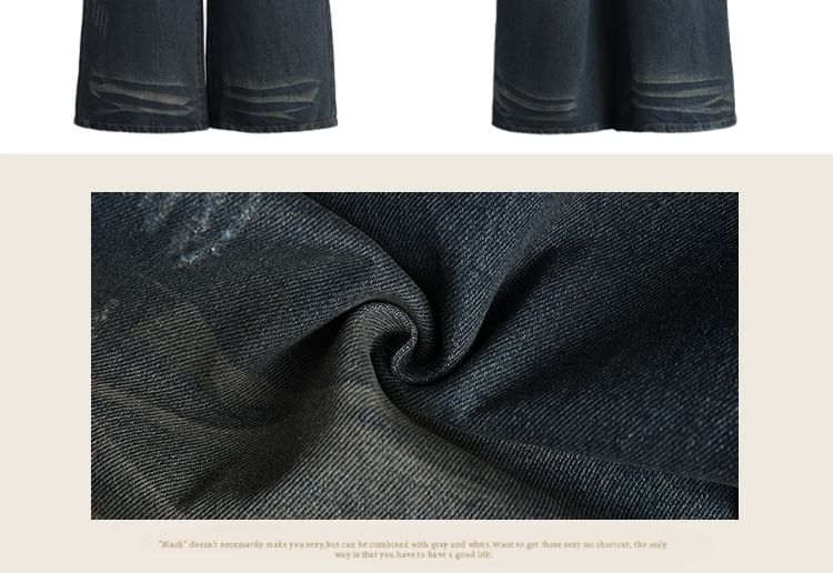 Denimot - High Rise Washed Wide Leg Jeans (diverse designs)