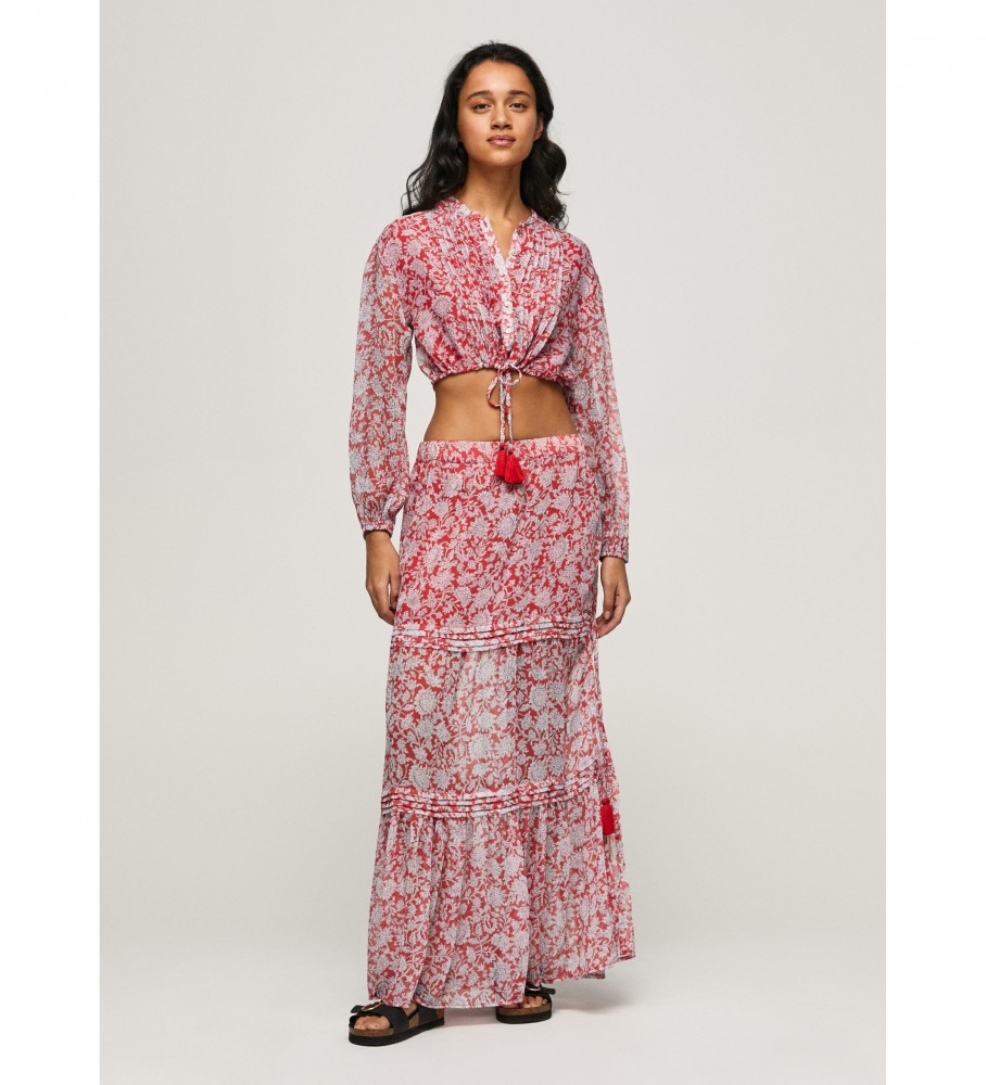 Saia Brunella vermelha da Pepe Jeans
