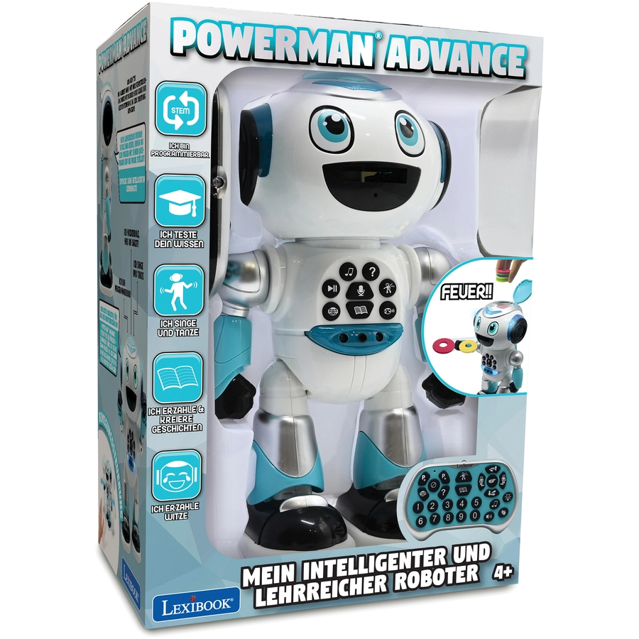 LEXIBOOK POWERMAN® Advanced sprechender Lern-Roboter mit Geschichtsgenerator