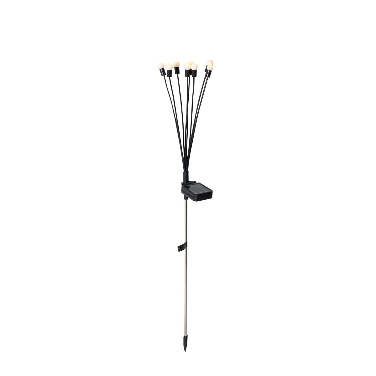 Set van 2 buitenlampen zwart incl. LED met solar en grondpin - Fire Fly
