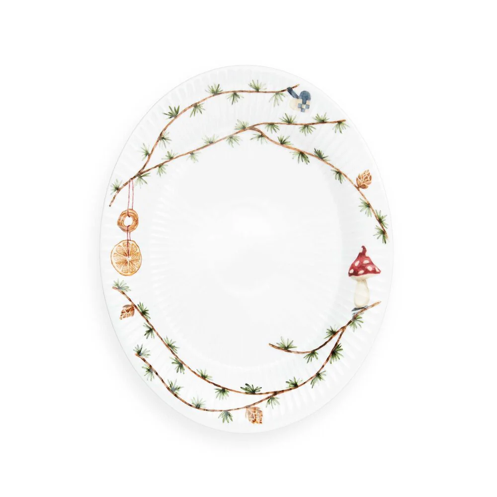 Kähler  Hammershøi Christmas Ovalt fad - L28,5 cm.