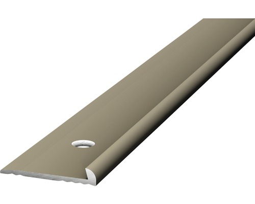 Eindprofiel, aluminium/roestvrij staal, mat, geperforeerd, 18 x 3 x 2500 mm