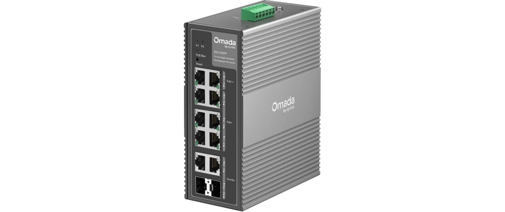 PoE++ Switch Omada IES210GPP 10 Port<br>Omada 10-Port Gigabit Industrial Easy Managed Switch mit 6-Port PoE+ und 2-Port PoE++