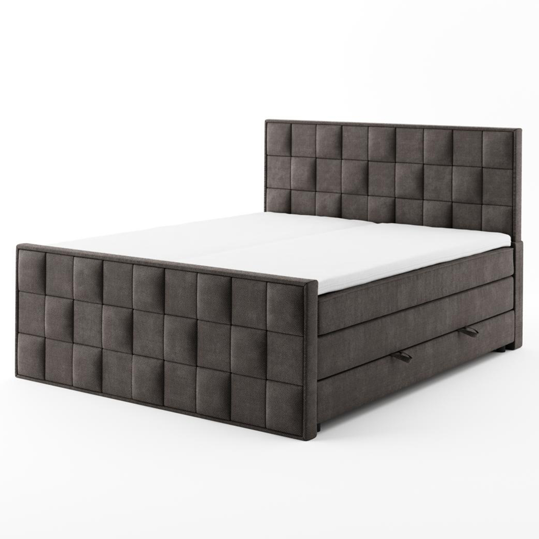Boxspringbett - charcoal - H3 - 180x200 cm