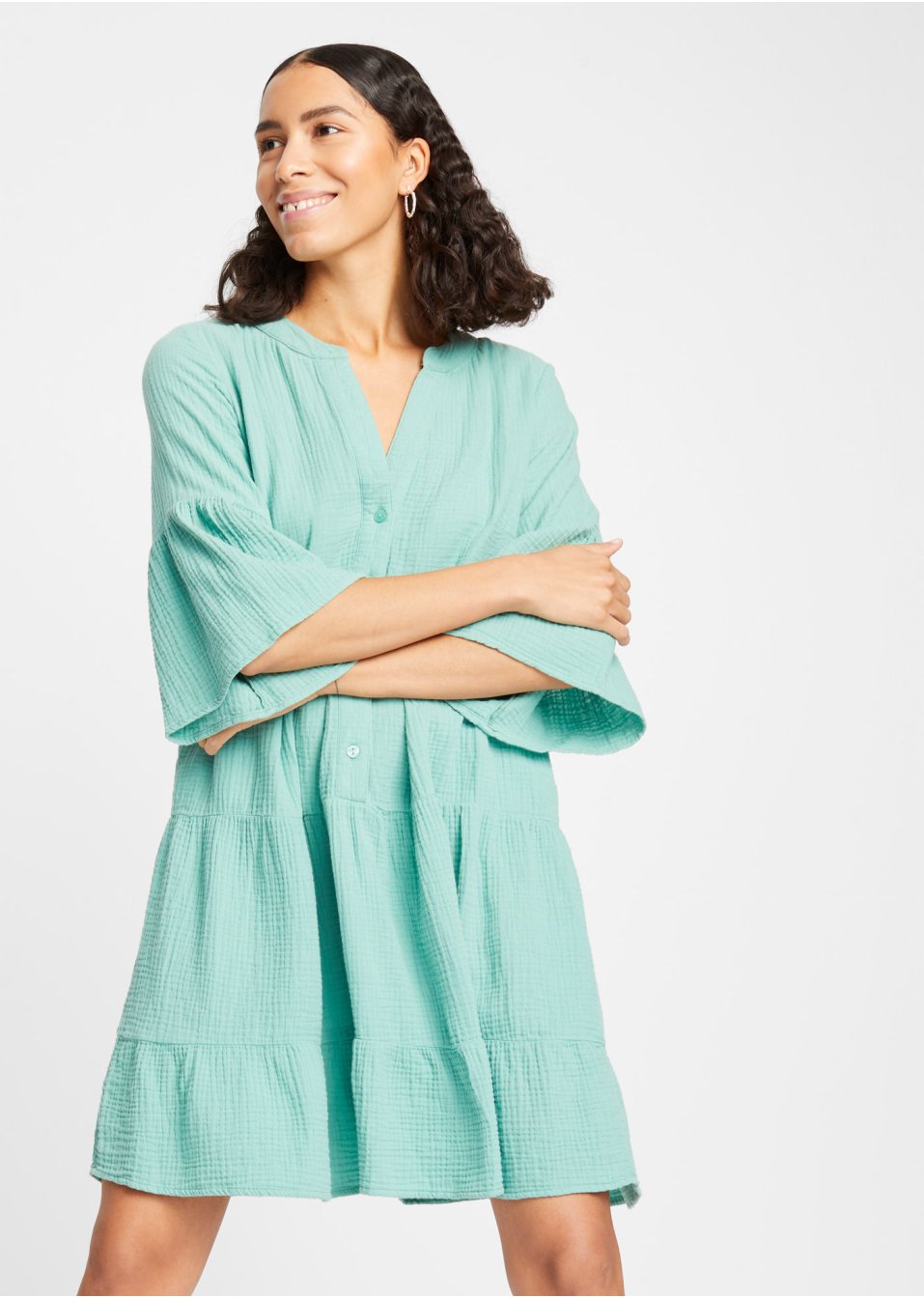 Robe-tunique en mousseline