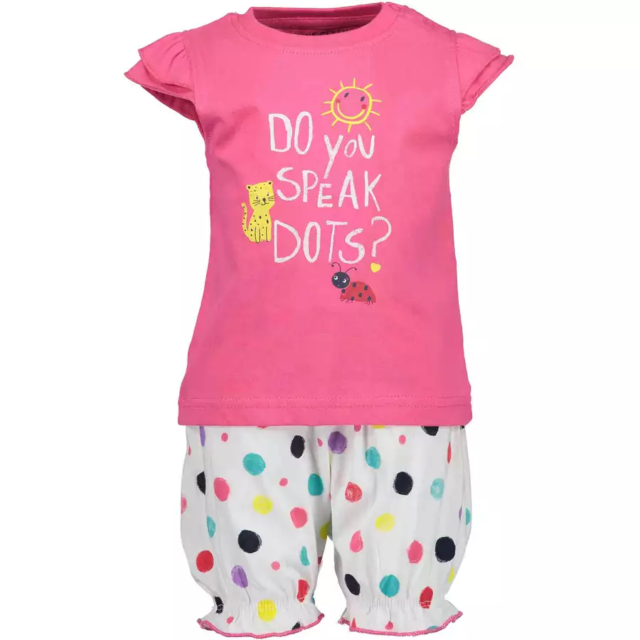 BLUE SEVEN Girls 2er Set T-Shirt + Shorts Pink Original