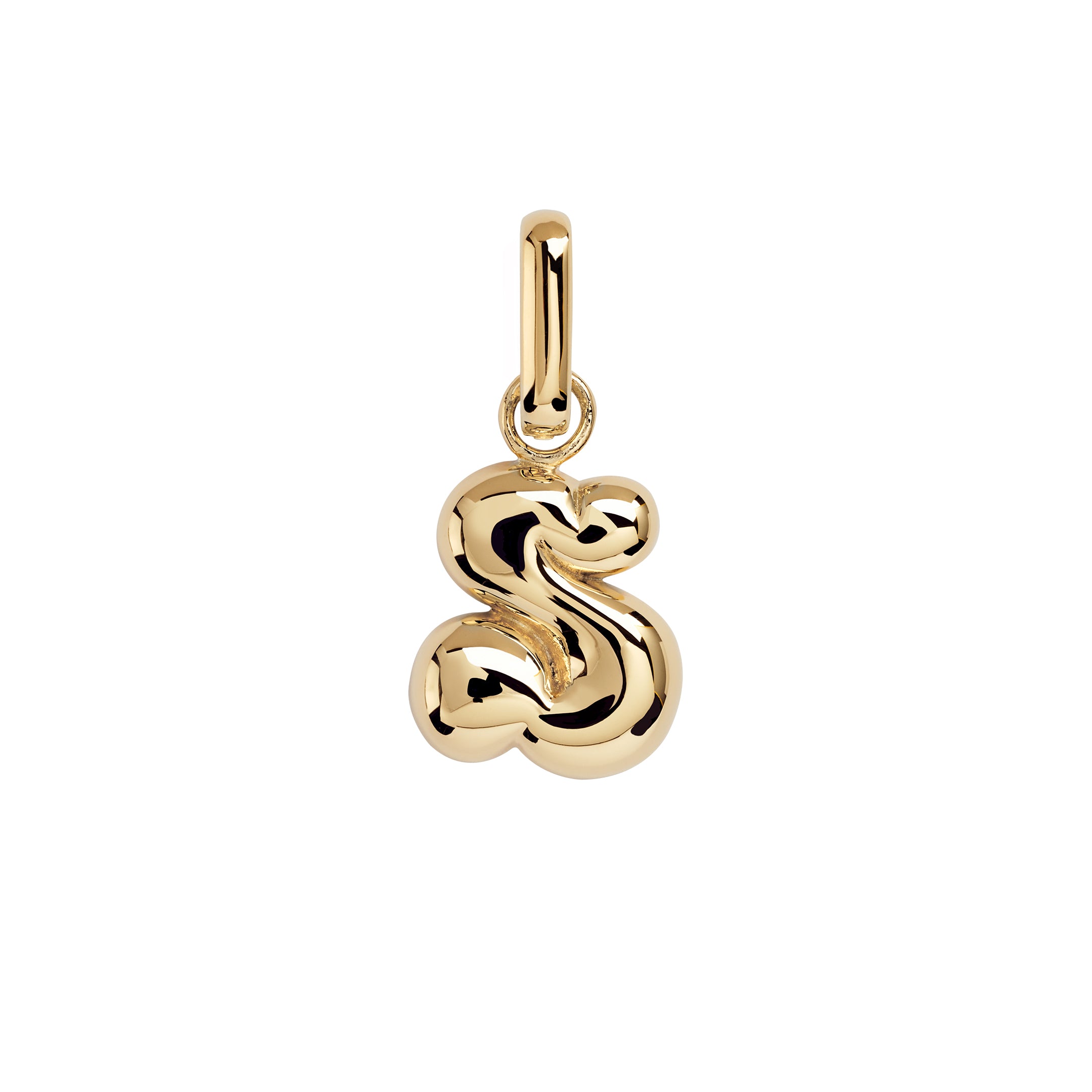 Camille Brinch  Puffer Letter Charm vedhæng - forgyldt