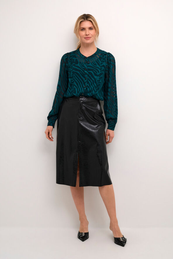 Cream CRCandi Skirt Pitch black