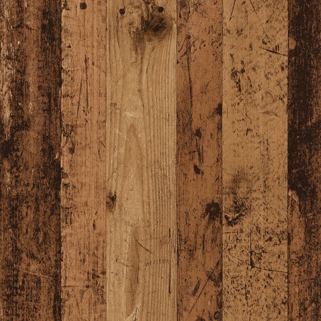 Bartisch mit Regal Altholz-Optik 102x50x103,5 cm Holzwerkstoff Bartisch, Bistrotisch Bartheke für Hausbar, Wohnzimmer und Esszimme