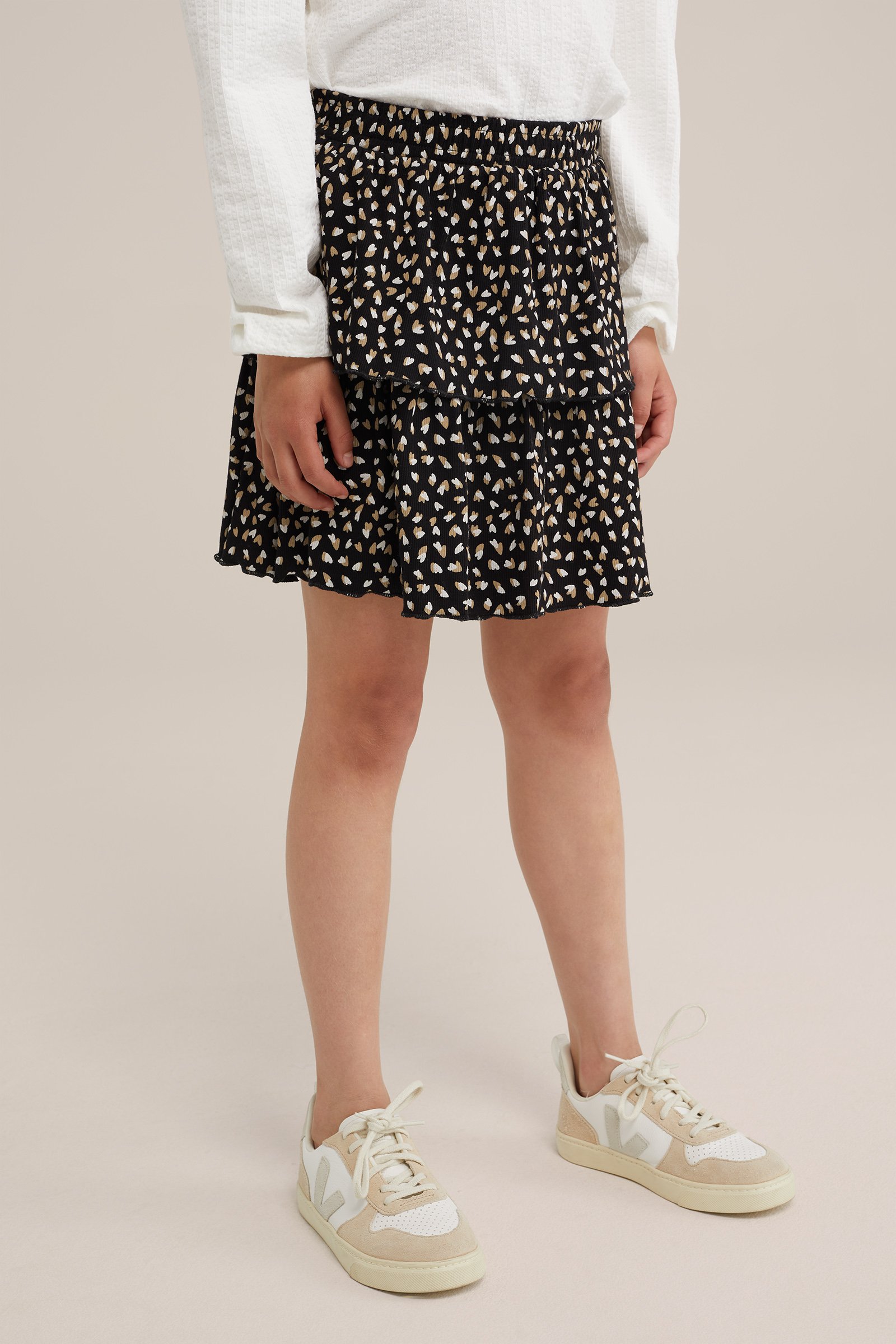 Meisjes rok met dessin WE Fashion Zwart