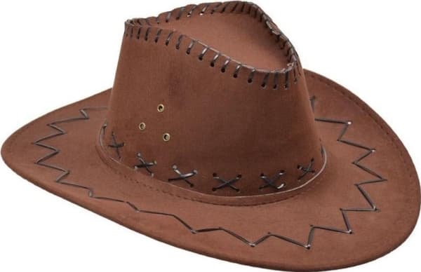 Brun cowboyhatt i fløyel