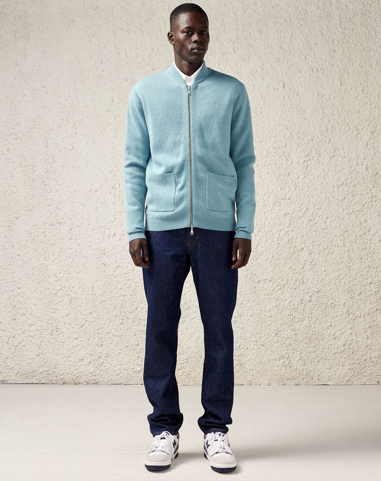Bellerose Jean ample en Toile de coton organique Porter bleu foncé