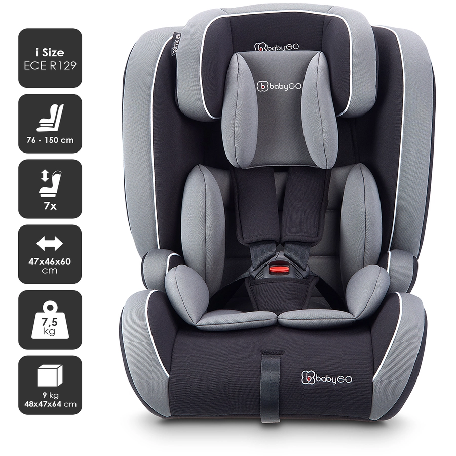 babyGO Kindersitz FreeFix Grey